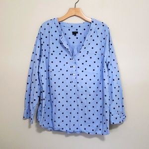 Talbots polka dot blouse XL